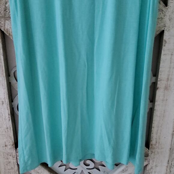 Lollipop Star Women's Sleeveless Tunic Top or Swimsuit Coverup in Aqua Hot Pink - Picture 8 of 12